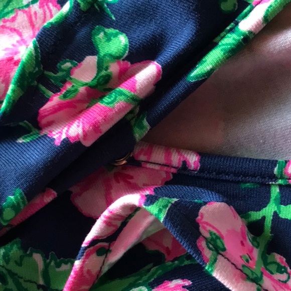 Lilly Pulitzer vacation wrap skort dress tropical blue pink green romper - Picture 4 of 7